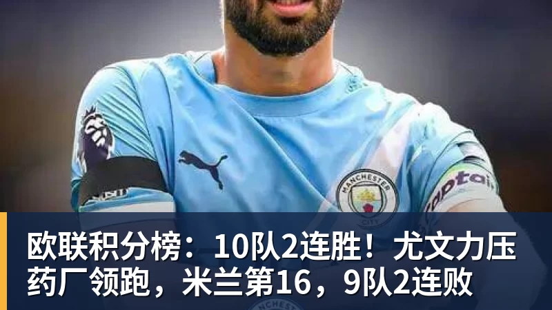 欧联积分榜:10队2连胜!尤文力压药厂领跑,米兰第16,9队2连败